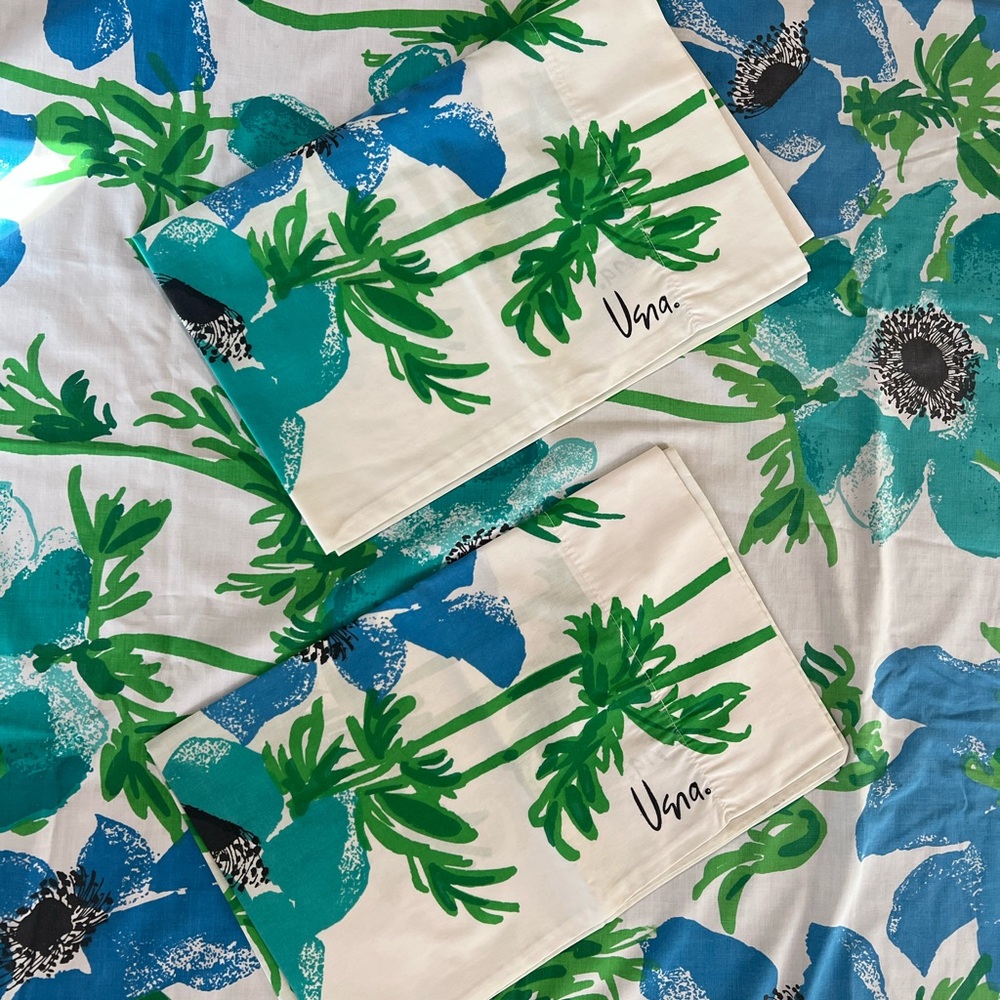 Vintage Vera Neumann Collection by Burlington flat sheet & 1 pillow case 2 sets